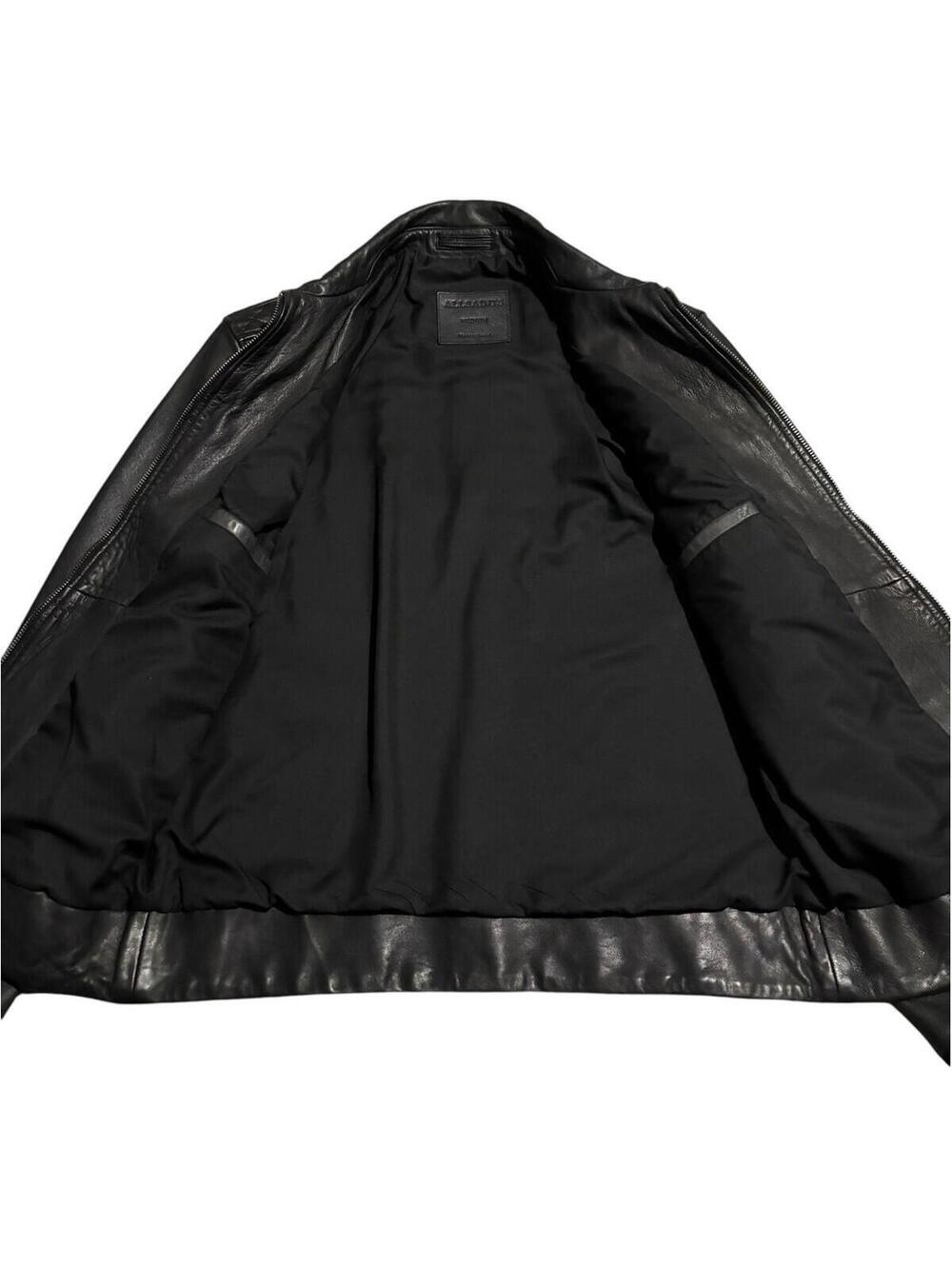 $498 M AllSaints Vieno Lamb Leather Jacket Bomber Western Biker Moto Racer Vtg